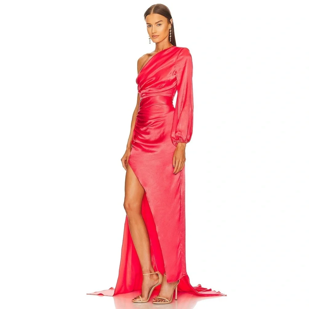 NWT Michael Costello Heather Long Dress in Burnt Sienna Size Small
